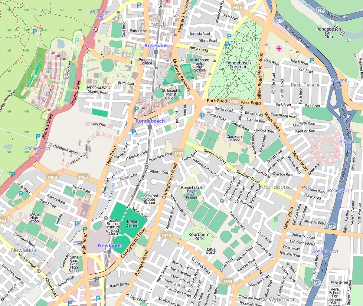 kort af worcester Höfðaborg