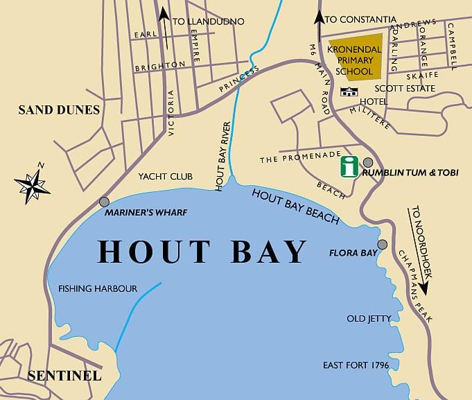 kort af da bay kort Höfðaborg