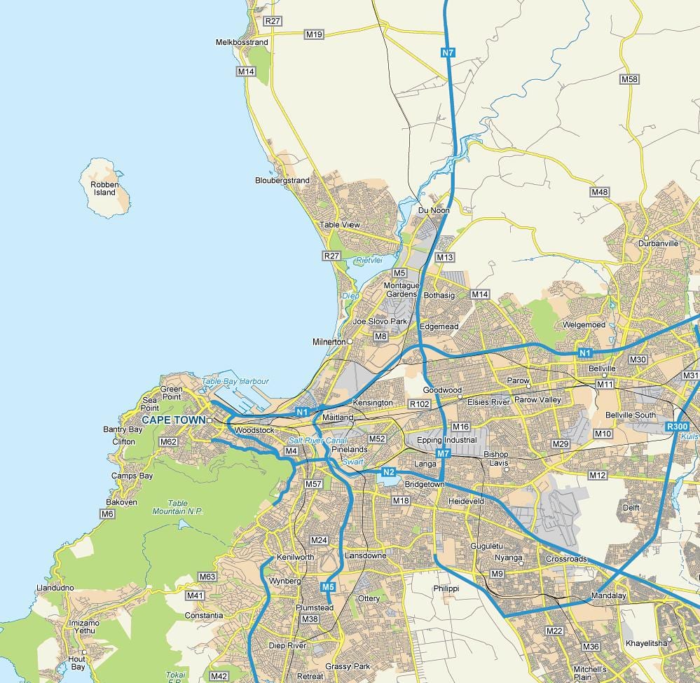 milnerton Höfðaborg kort